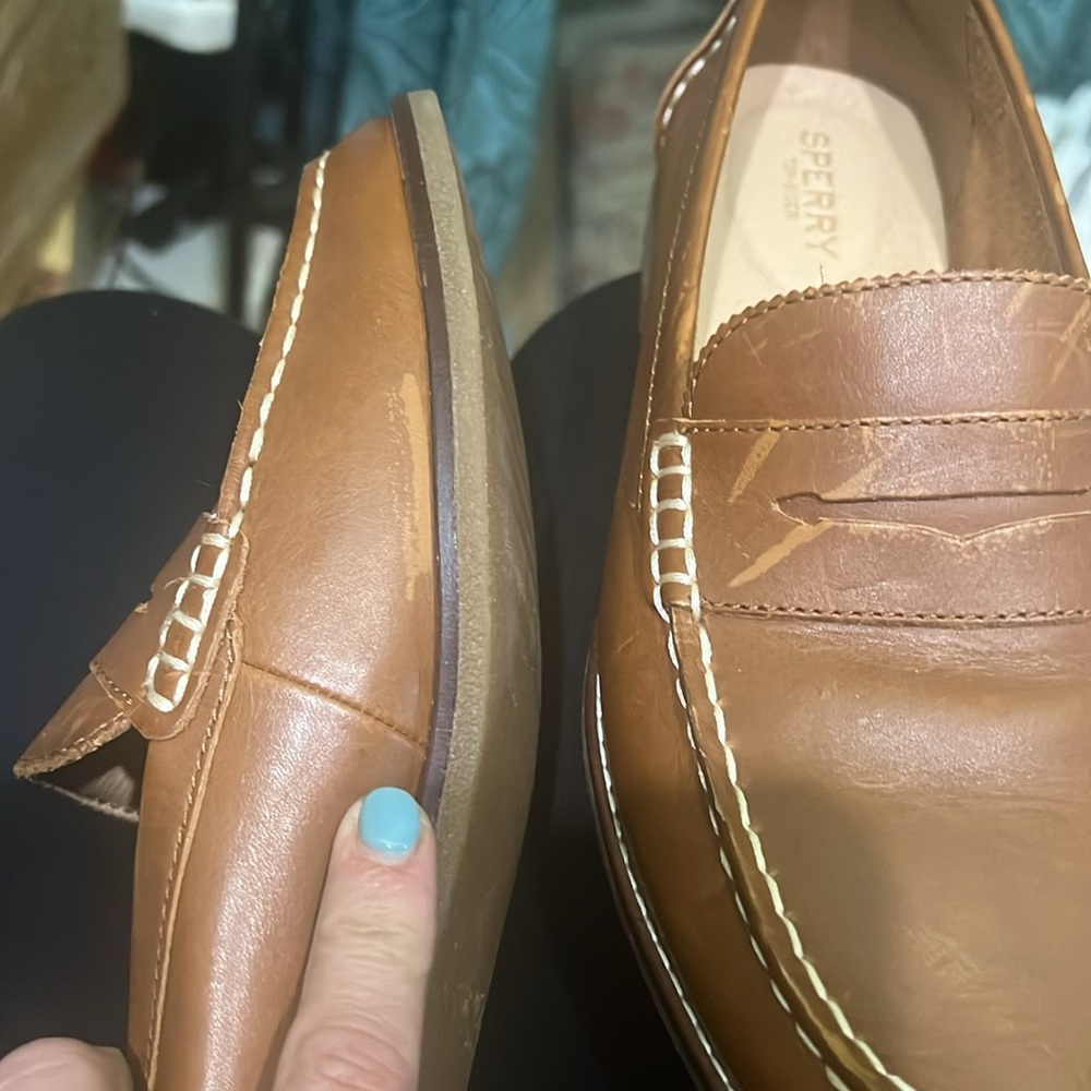 Brand New Seaport Brown Sperry Penny Loafers 9.5W —Best Boat shoes! Never worn!